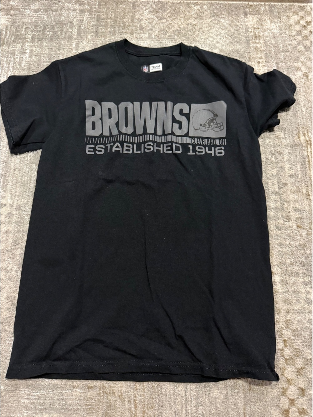 NFL Cleveland Browns Men's Black Graphic T-Shirt Size Small